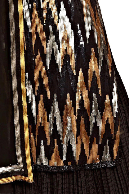 Kurta Set with Metallic Sequins Embroidery