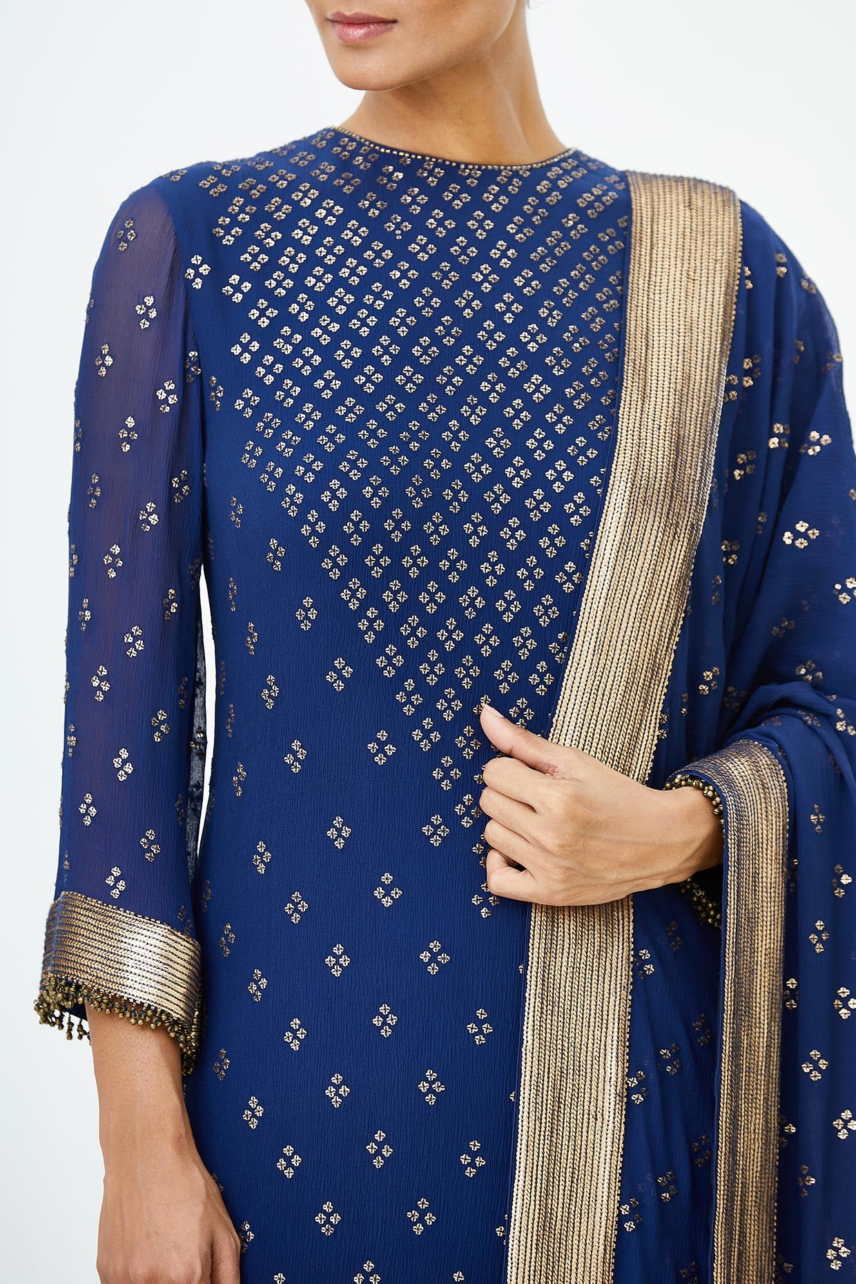 Kurta Set in Bandini Inspired Sequins Embroidery