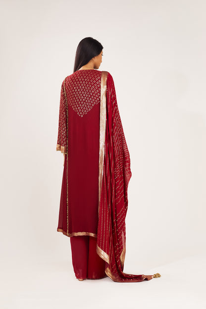 Kurta Set in Bandini Inspired Sequins Embroidery