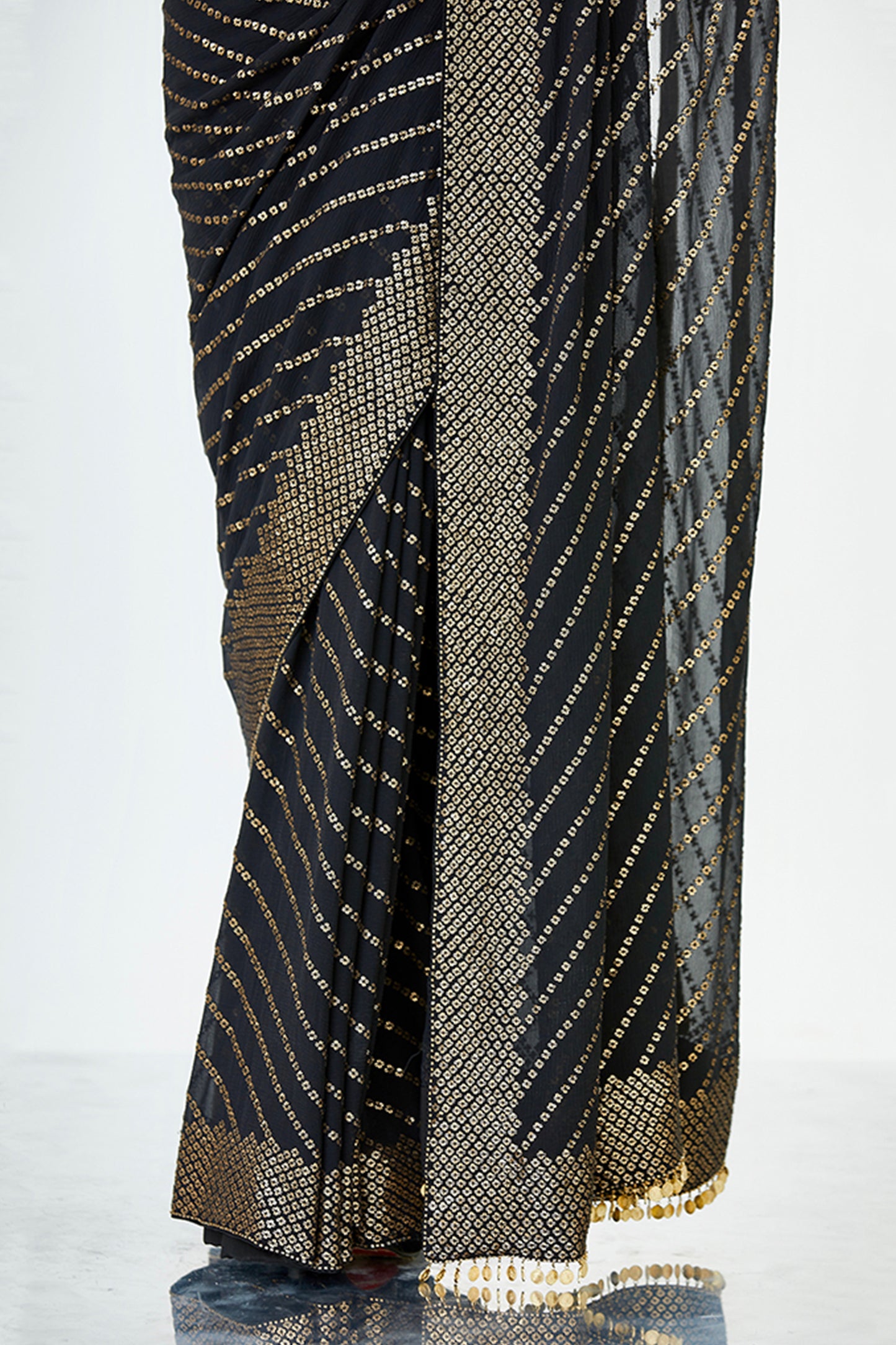 Sari Set with Bandini inspired Sequin Embroidery