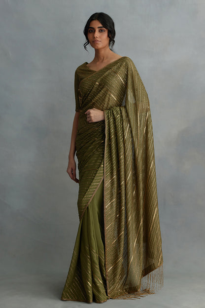 Sari Set with Sequin Embroidery