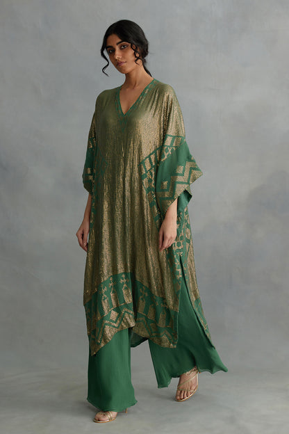 Kaftan Set in Small Sequin Embroidery