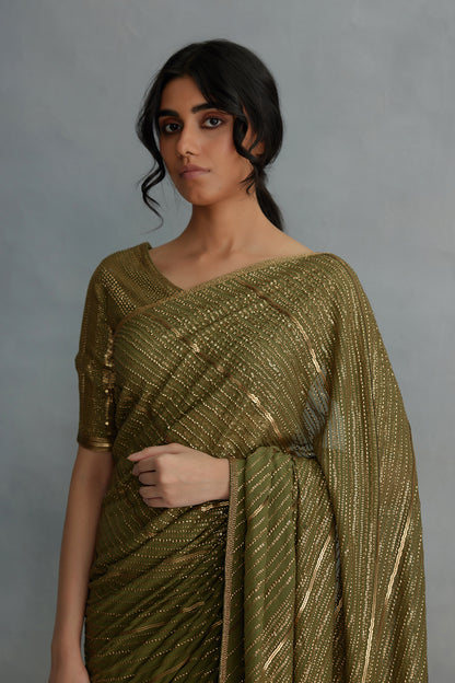 Sari Set with Sequin Embroidery