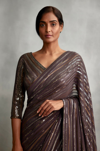 Sari Set in Mix small sequin embroidery
