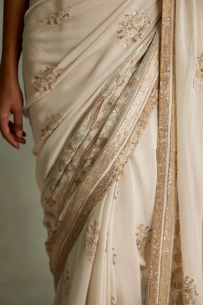 Sari Set in Small Sequin Embroidery