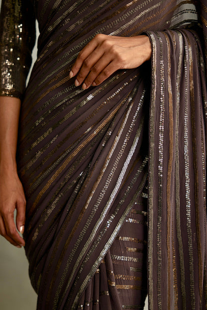 Sari Set in Mix small sequin embroidery
