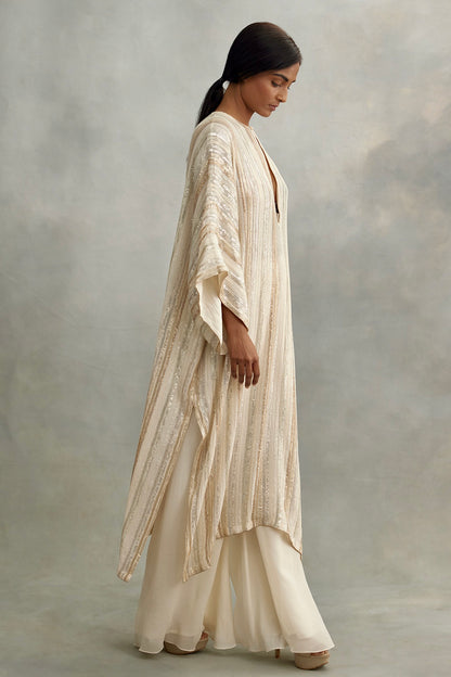 Kaftan Set in Small Sequin Embroidery