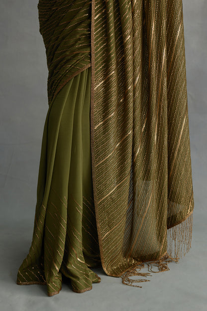 Sari Set with Sequin Embroidery