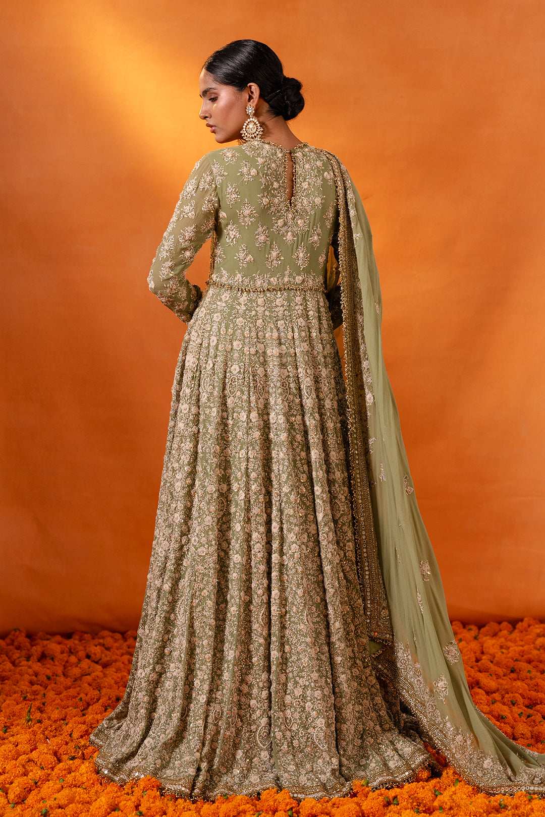 Anarkali Set with Thread & Mirror Embroidery