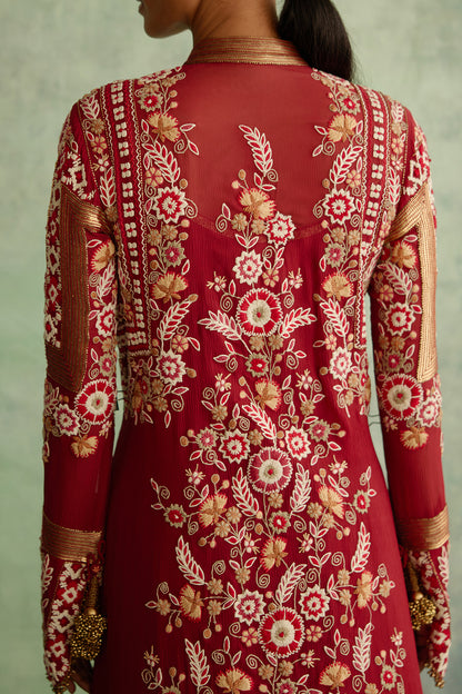 Jacket Set in Tribal Thread Embroidery