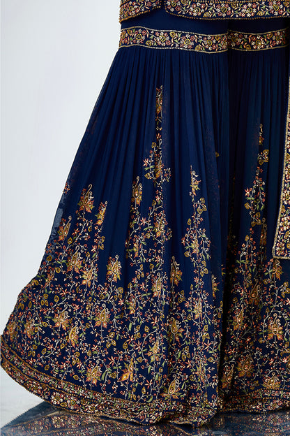 Gharara Set with Kashmiri Floral  Embroidery