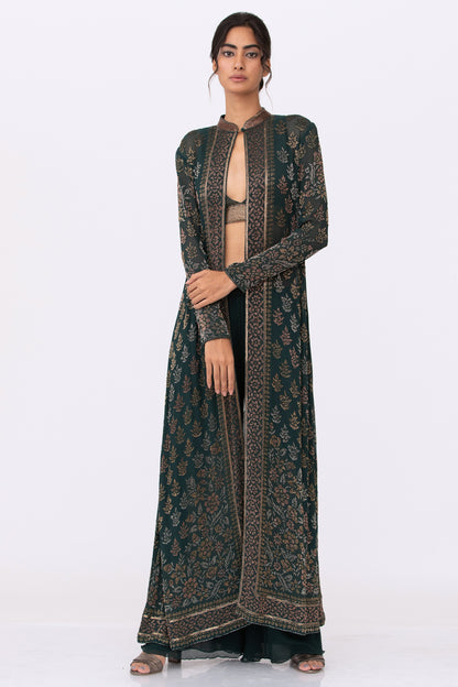 Jacket Set in Intricate Spiral Beadwork embroidery