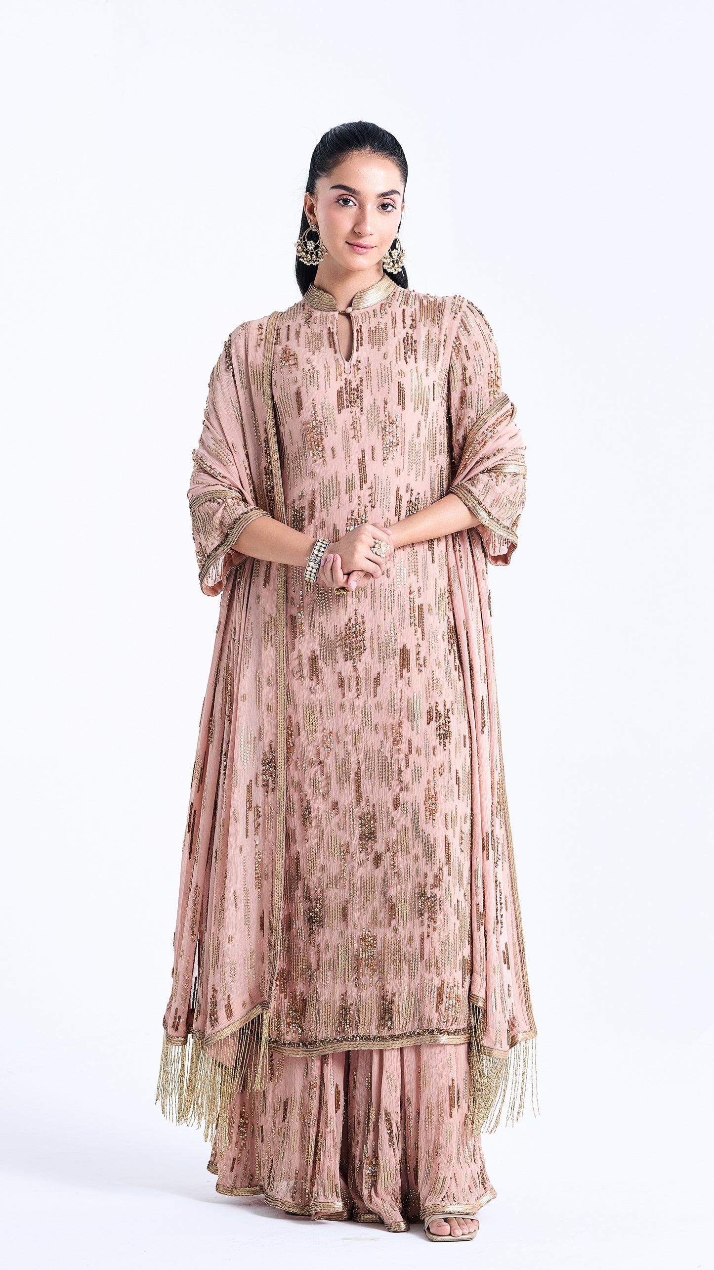 Kurta Set in abstract Sequin Embroidery