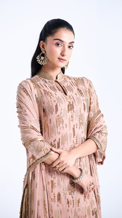 Kurta Set in abstract Sequin Embroidery