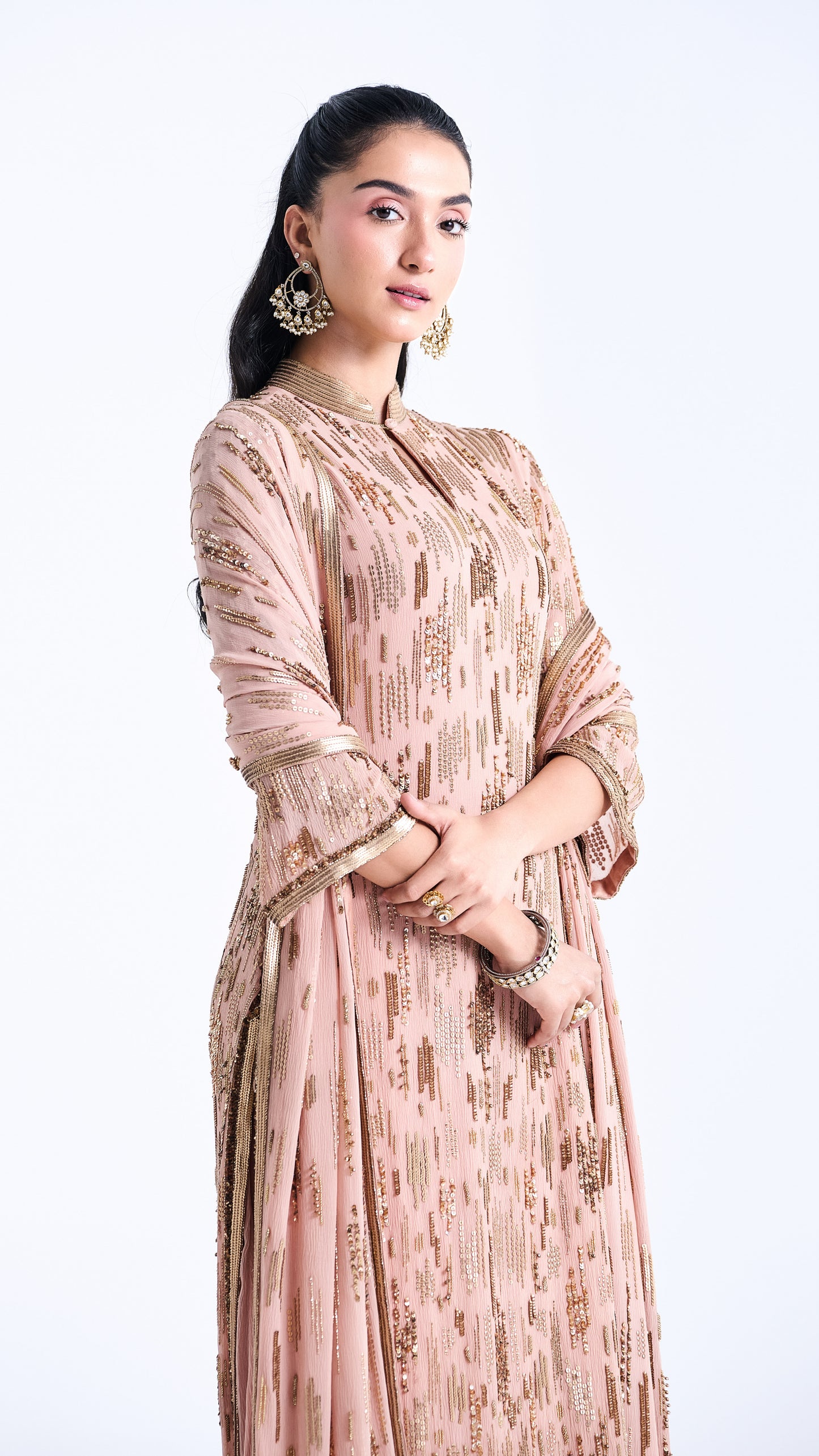 Kurta Set in abstract Sequin Embroidery