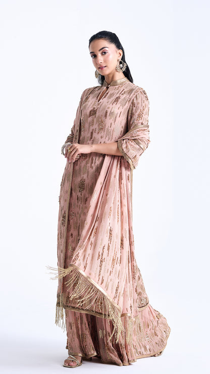 Kurta Set in abstract Sequin Embroidery