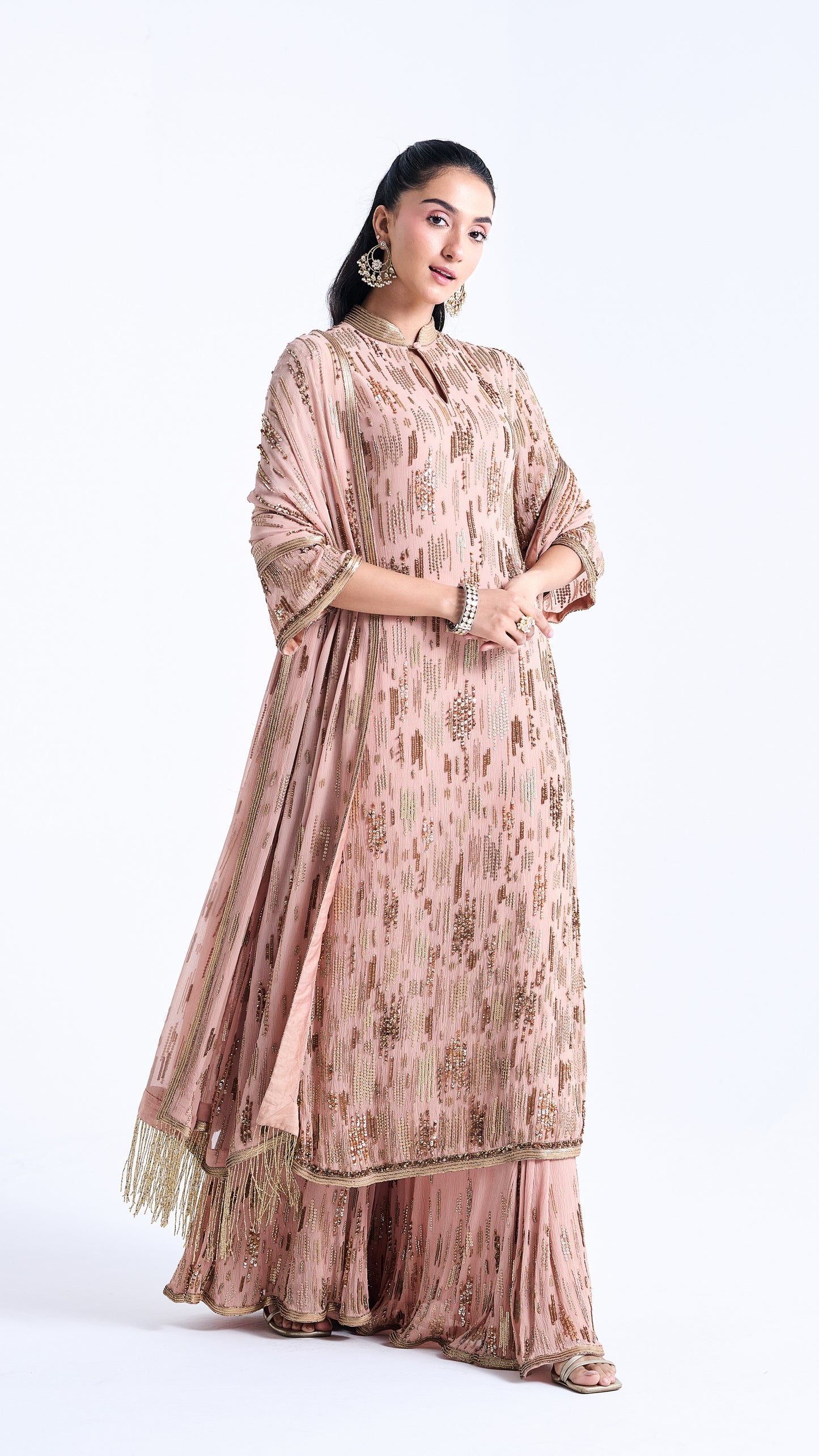 Kurta Set in abstract Sequin Embroidery