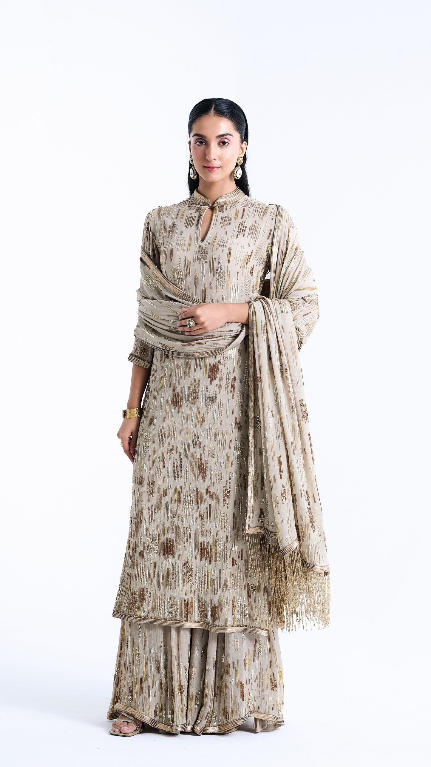 Kurta Set in abstract Sequin Embroidery