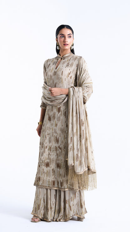 Kurta Set in abstract Sequin Embroidery