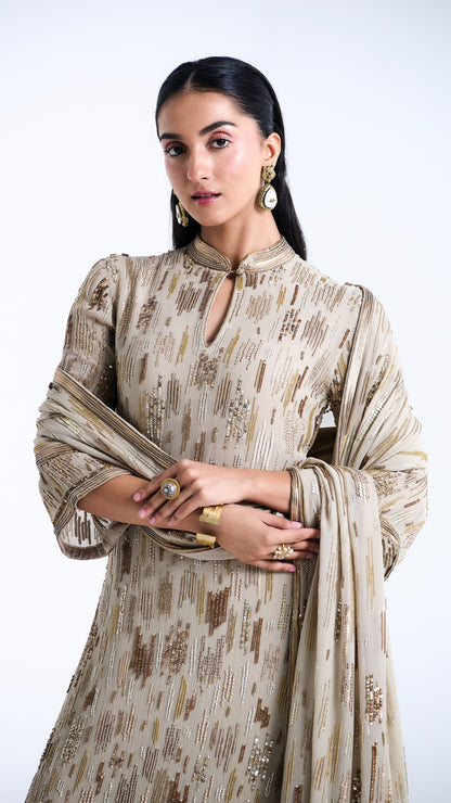 Kurta Set in abstract Sequin Embroidery