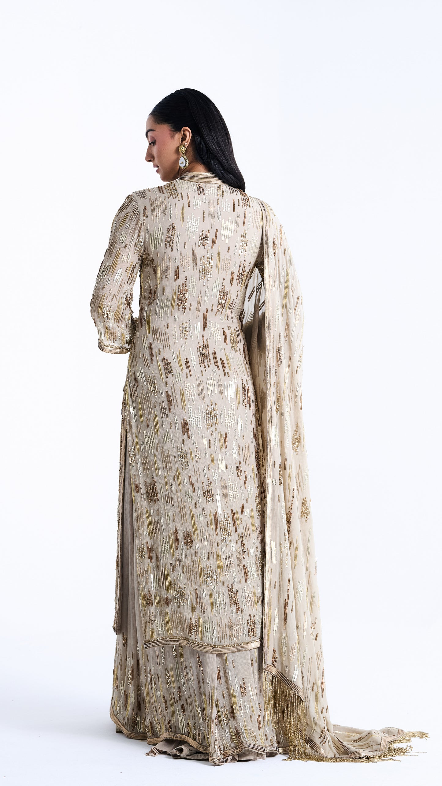 Kurta Set in abstract Sequin Embroidery