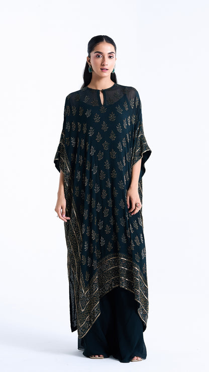 Kaftan Set in Cutdana Embroidery