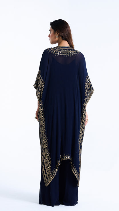 Kaftan Set in Sequin Embroidery in Diya Border Design