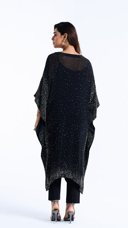 Kaftan Set in Stone and Sequin Embroidery