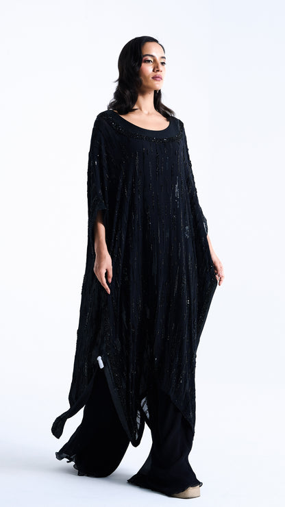 Kaftan Set in Abstract Sequin Embroidery