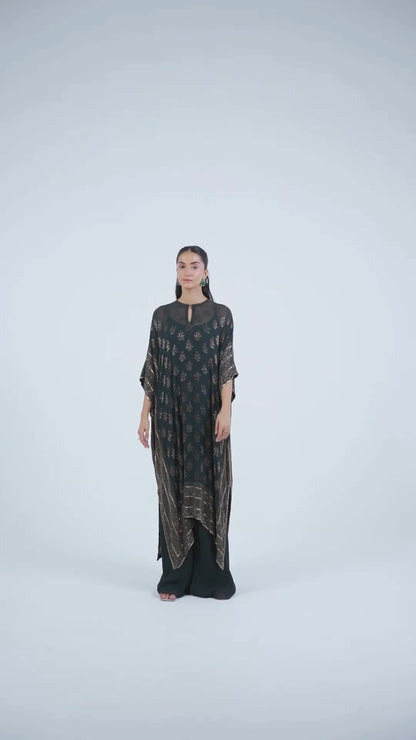 Kaftan Set in Cutdana Embroidery