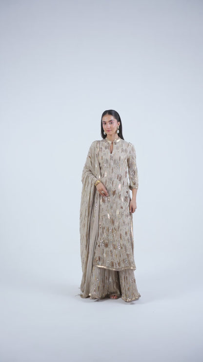 Kurta Set in abstract Sequin Embroidery